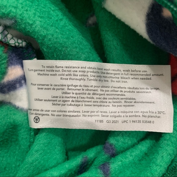 CARTER’S 1-Piece Green Christmas Shark Santa Holiday Fleece Footie PJs 12M - Picture 12 of 12